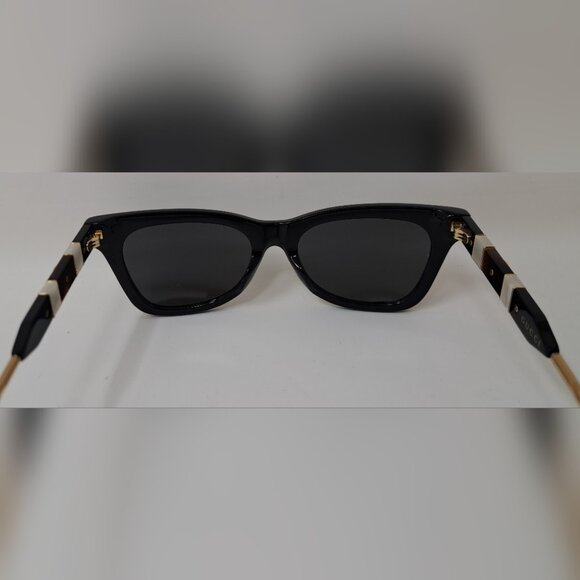 Gucci Sunglasses Cat Eye Mother of Pearl Black Gray GG0598S 001 53-18-145 - Picture 14 of 16